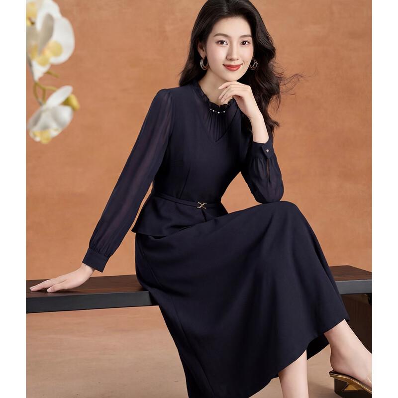 Kebell Patchwork Faux Two-Piece A-Line Midi Dress 2XL