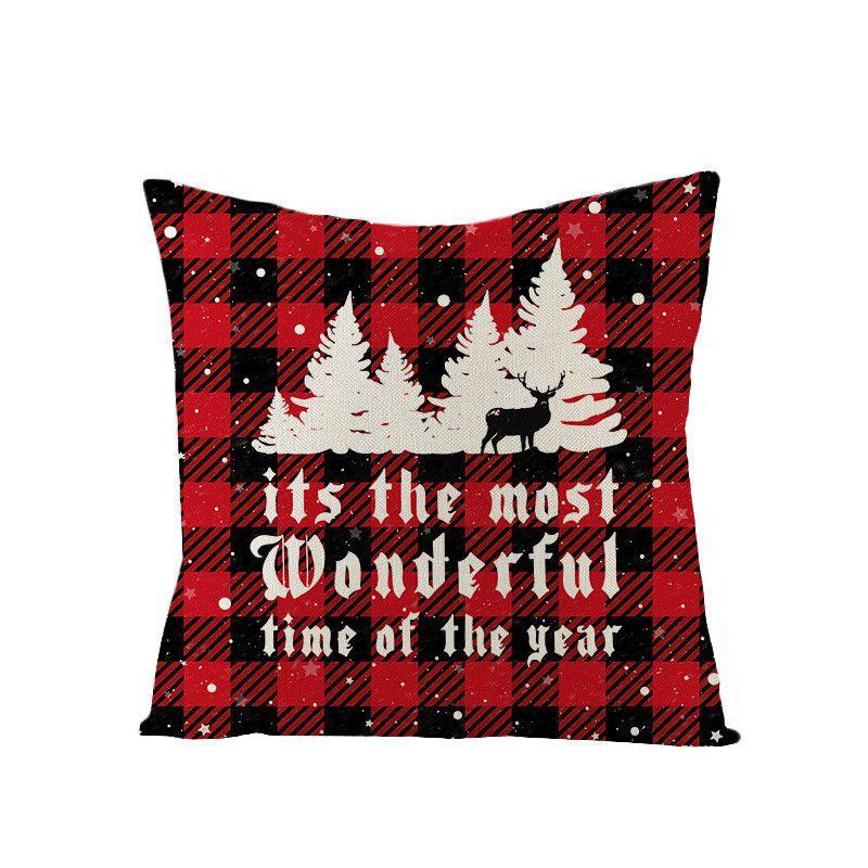 Premium Quality 18" Christmas Cushion Cover In Eco-friendly Linen For Holiday Decor