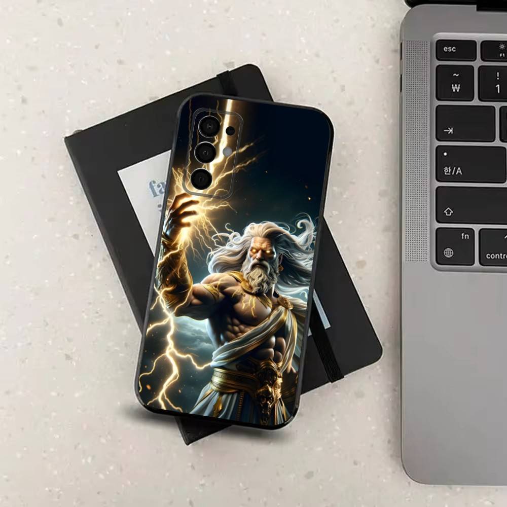 Greek Mythology Zeus Phone Case For Samsung Galaxy A91,A80,A73,A72 ,A71,A53A52,A32 ,A31A22,A21s,A20,Black Cover