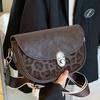 Borsa a Sella Vintage Leopardata da Donna Marca Lusso Borse a Spalla da Donna Piccola Borsa a Mano Rotonda Inverno Nuova Borsa a Tracolla Messenger