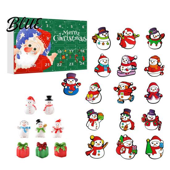 Advent Calendar for Set Kids 24-Day Countdown Christmas Snowman House Decor Xmas Gift Holiday 2D