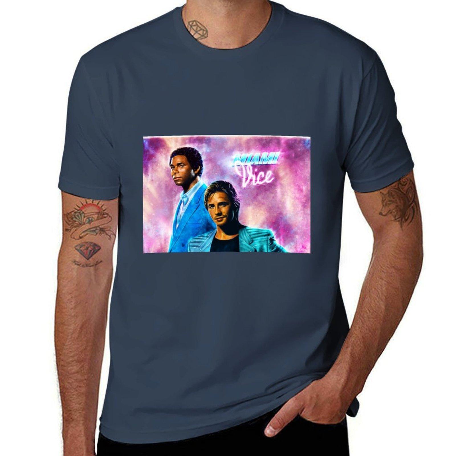 MIami Vice Crockett and Tubbs TShirt Big and Tall Loose Fit TShirt S