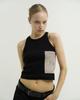 TUDE Graphic Print Sleeveless Black