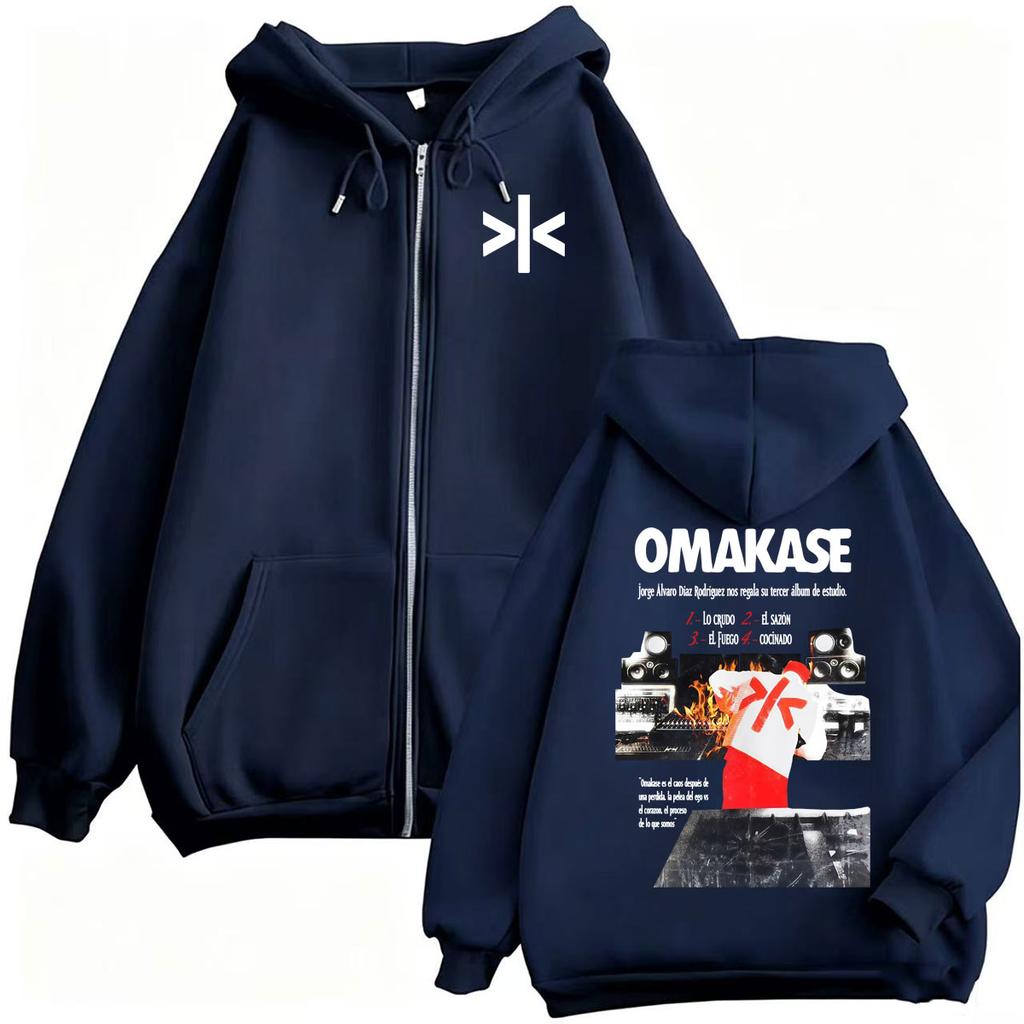 Omakase Alvaro Diaz Tour Same Style Zip Up Hoodies Men Women Hip Hop Punk Rock Sweatshirt Jacket Zipper Hooded