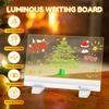 LED Luminous Drawing Board Erasable Light-Up Doodle Pad Kid Painting Toys Acrylic Note Board Memo Board with Stand and 7 Markers