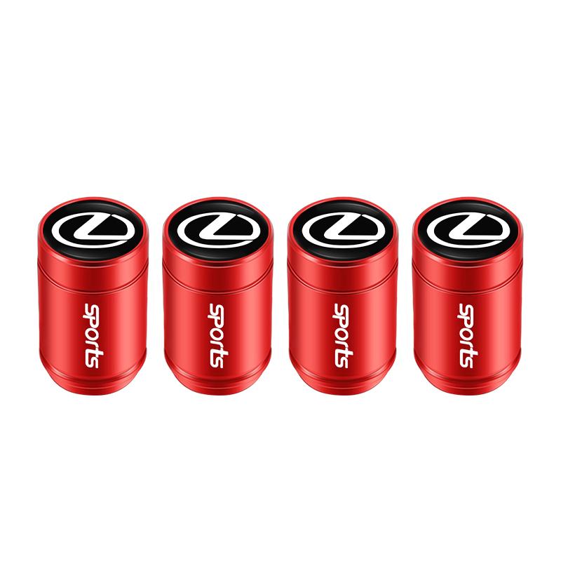4Pcs 3D Styling Car Wheel Tire Valve Caps Stem Cap Accessories For Lexus IS300h NX300h IS350 IS200 NX300 IS250 LX470 RX350 LX570