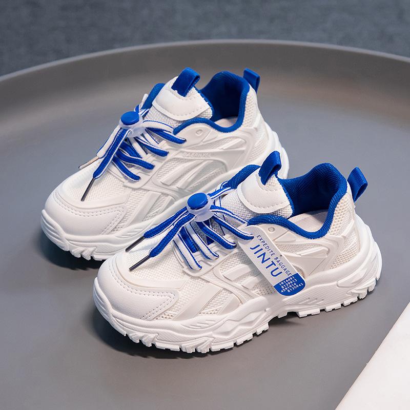 

Spring Autumn Children Soft Sole Running Shoes Girls Boys Breathable White Sneakers Campus Casual Athletic Shoes Size 26