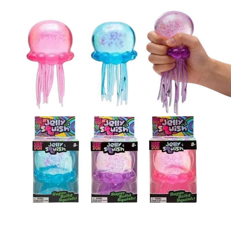 Verschiedene Farben Needoh Quallen Fusselball Squishy Niedliches Quallen Design Stressabbau Entspannung Spiel Spaß Spielzeug Geschenk