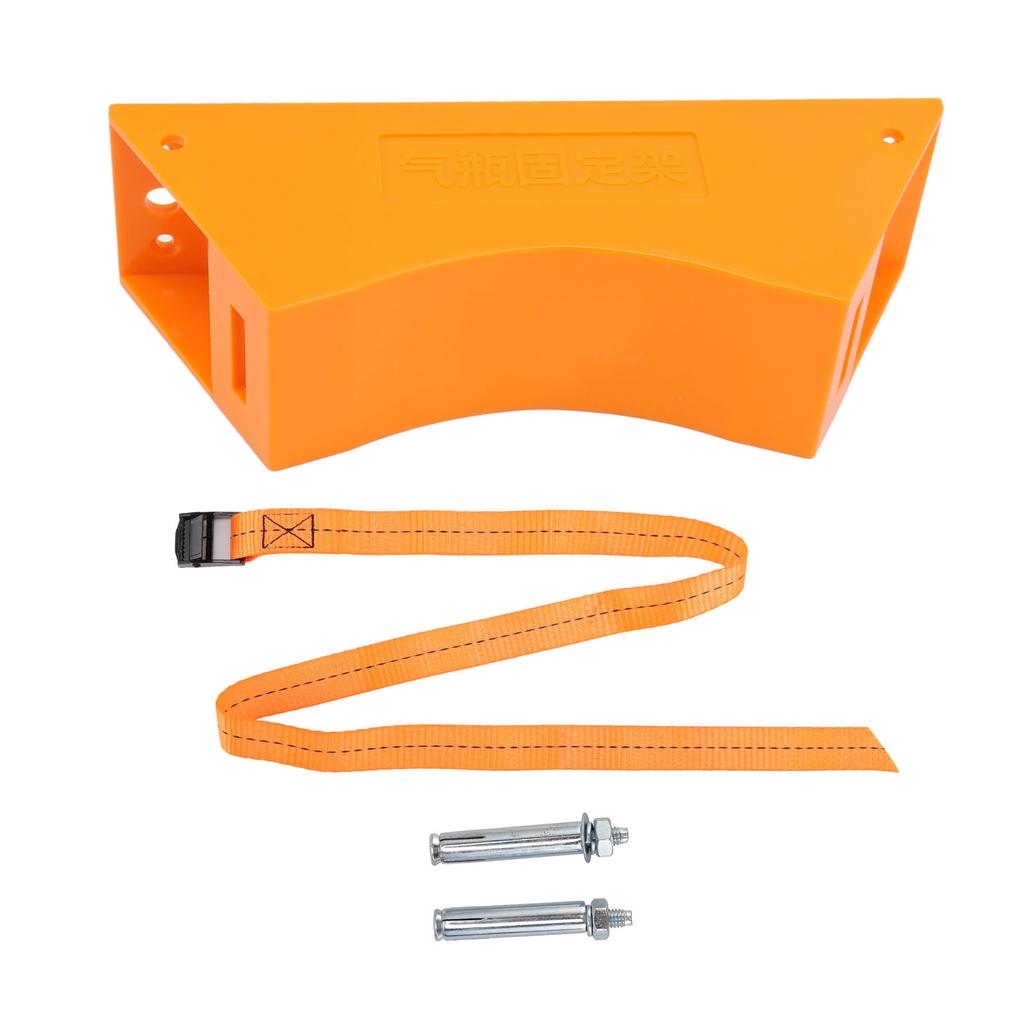 Gas Cylinder Holder Plastic Cylinder Wall Mounted Fixed Bracket with Expansion Screw Safety Strap