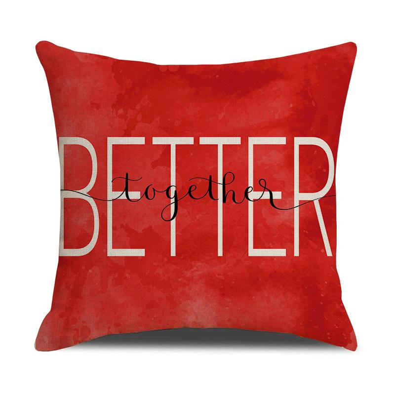 

Nordic Lover Pillow Ins Style Red Love Letter Home Furnishing Sofa Office Waist Pillow Pillow Case 45*45cm