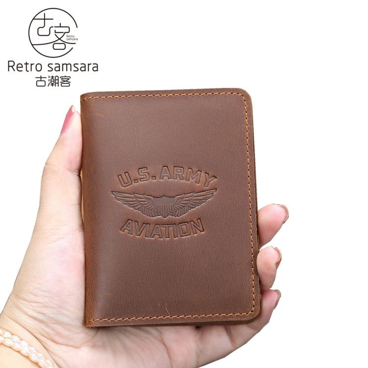 Leather Handmade Driver'S License Bag, Genuine Leather Men'S Driver'S License, Driving License Two-In-One Card Bag, Id Bag.