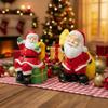 Christmas Figurine Figure Decors Resin Santa Clauses Statue Christmas Decorative Figurine Table Centerpieces for Holiday 55KF