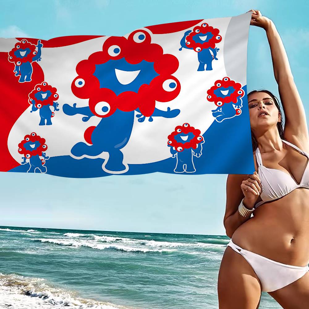 Cartoon M-Myaku-Myaku Microfiber Blanket Quick Drying Beach Towels Oversized Printing Super Absorbent Pool Towel Blanket