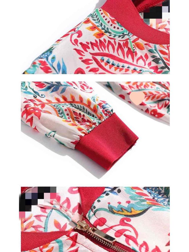 Women's Plus Size Floral Chiffon Cardigan - Long Sleeve, Round Neck, Summer Sunscreen Jacket