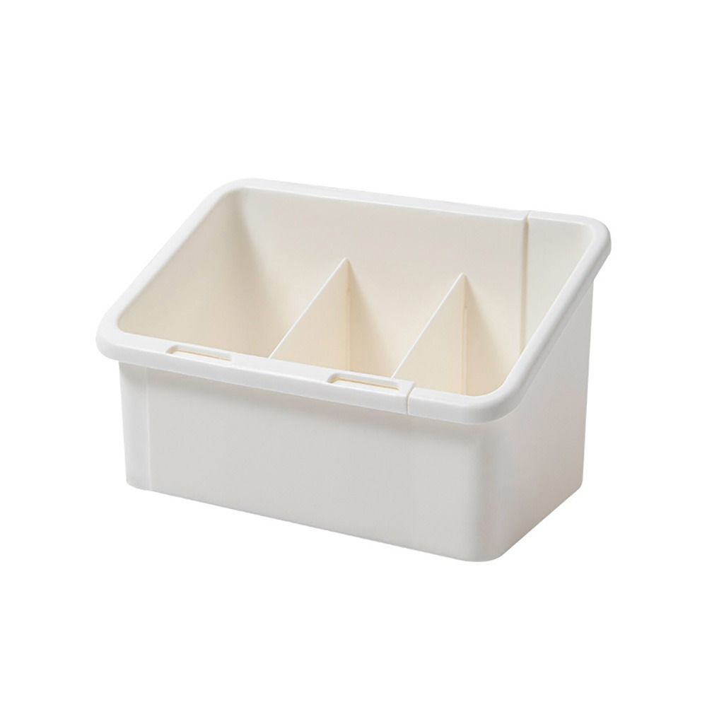 Expandable Design Cosmetic Storage Box White Desktop Storage Rack  Bathroom Organization