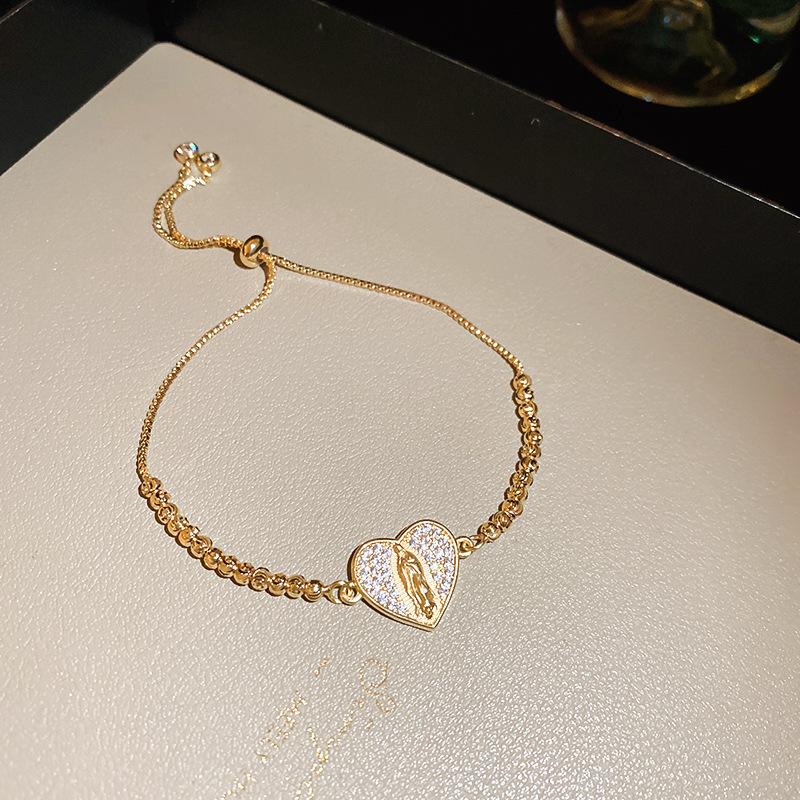 Bracciale Regolabile in Oro Vero Galvanizzato con Zir*****val Diamond, Lusso Leggero, Bracciale alla Moda di Alta Gamma, Gioiello Versatile per il Pendolarismo