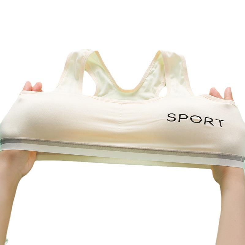 Racerback Milk Silk Sports Bra with Sponge Pads