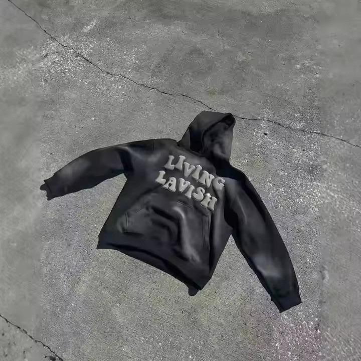 Y2K American Street Hoodie Casual Sweater Letter Printed Jacket Trendy Guard