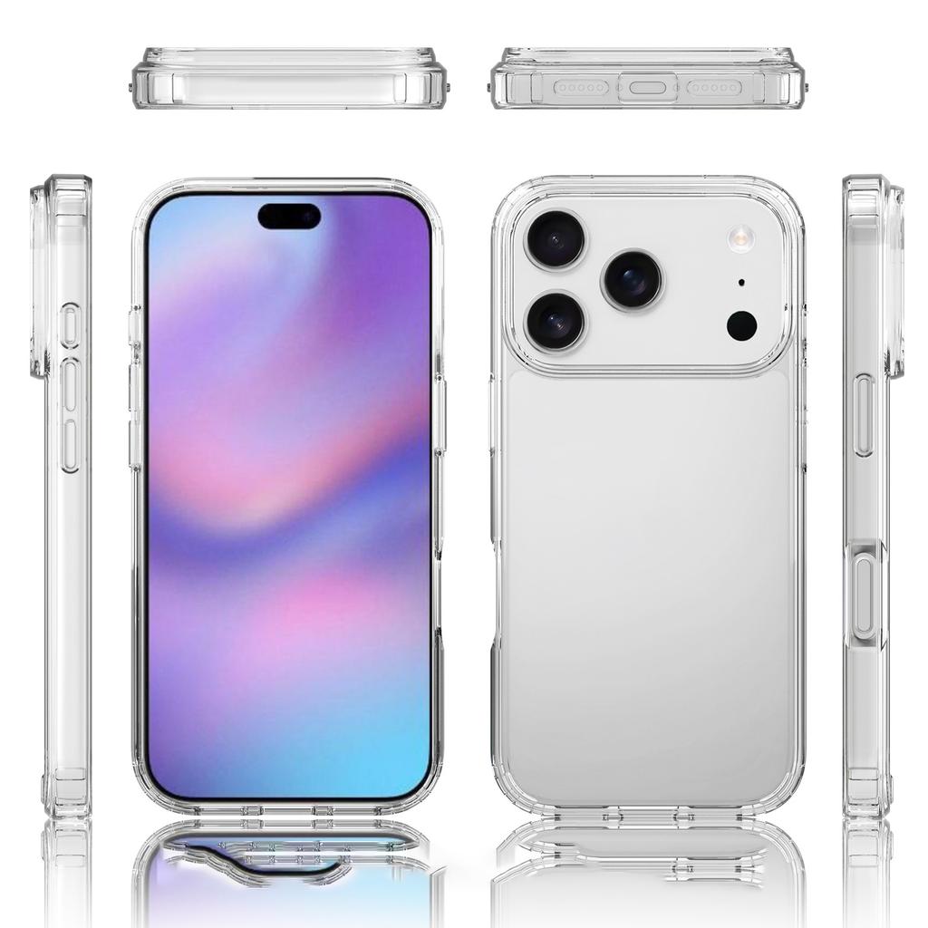 For iPhone 17 Pro Case Anti-Scratch TPU+Acrylic Clear Back Phone Cover