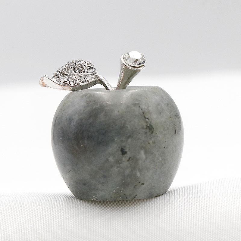 30mm Natural Rose Quartz Crystal Agate Apple Decoration Ornament