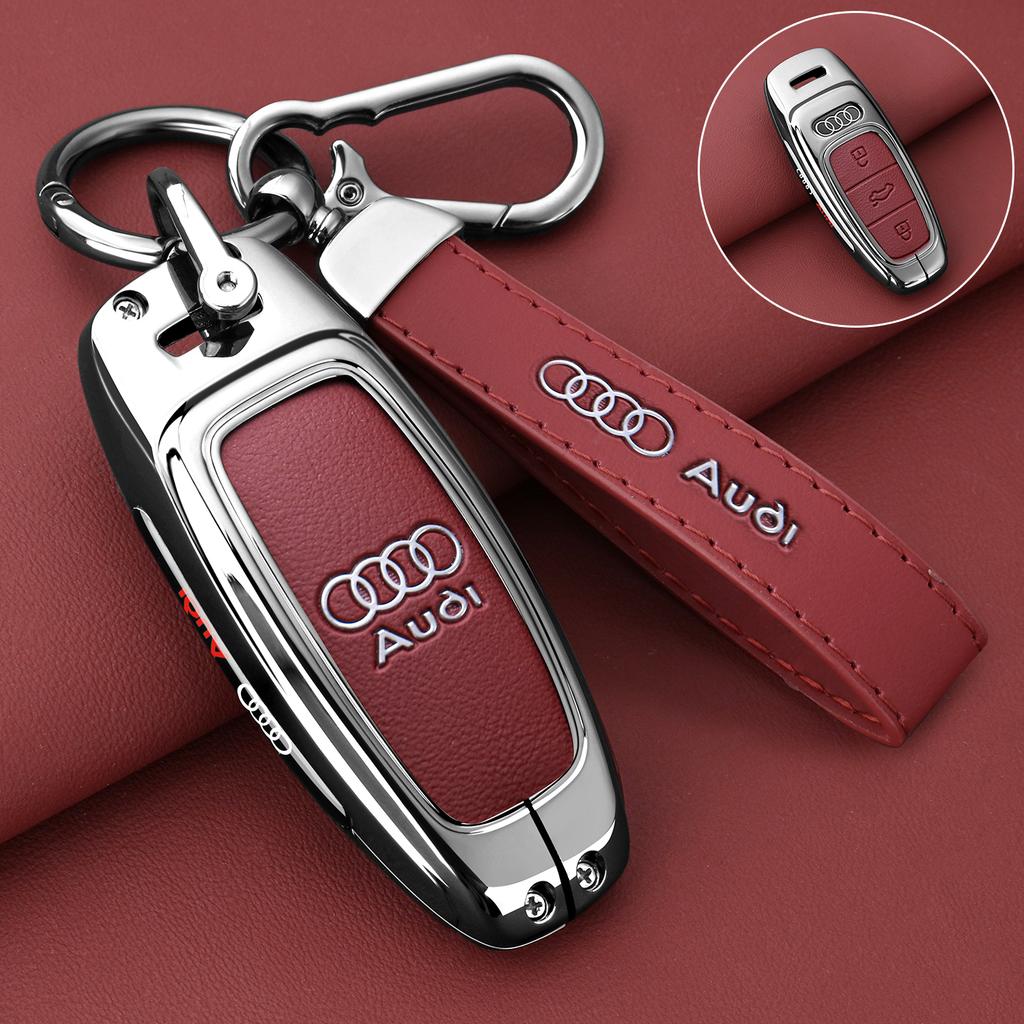 Zinc Alloy Car Key Case Cover Shell Holder Protection For Q5 Q8 A6 A3 A8 C8 S6 RS6 A7 S7 RS7 RSQ8 8Y D5 4N RS E-tron GT Q4 Q7