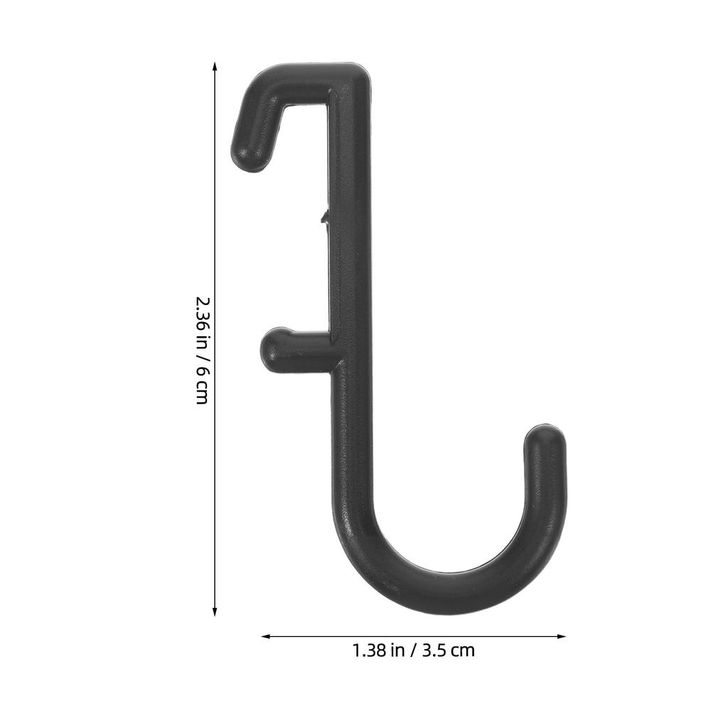 20Pcs Plastic Pegboard J Hooks Black Heavy Duty Fits 0.6x0.2inch Hole Craft Storage Hooks Kitchen Wall Organizer Display