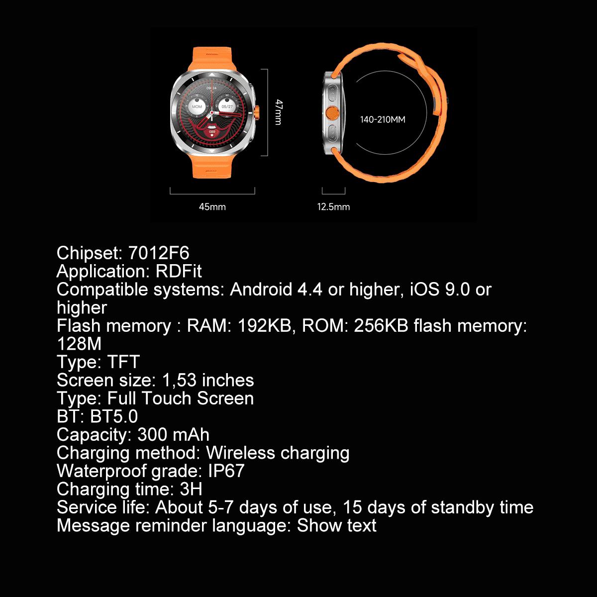 2024 Новые NFC-часы F7 Ultra Bluetooth Call Smart Watch Мужские AMOLED-экраны — фото 9