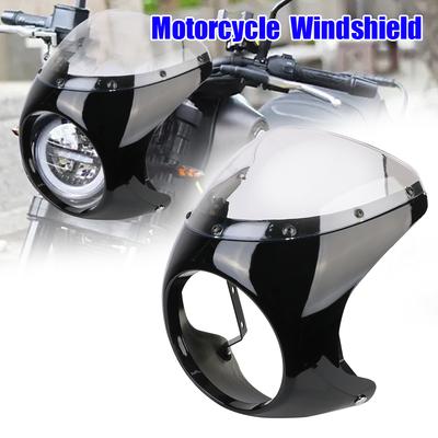 Osłona reflektora motocyklowego 7 cali z osłoną przedniej szyby Akcesoria motocyklowe do motocykli Sportster Touring Honda Cafe Racer