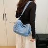 Women Casual Satchel Shoulder Bag Ladies Small Capacity Denim Vintage Messenger Bag Adjustable Strap Daily Tote Bag Multifunction Chic Hobo Bag