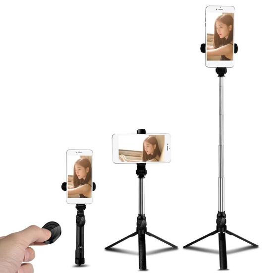 Selfie Bracket Retractable Professional Remote Control Bluetooth-compatible 4 Selfie Stick Tripod Stand