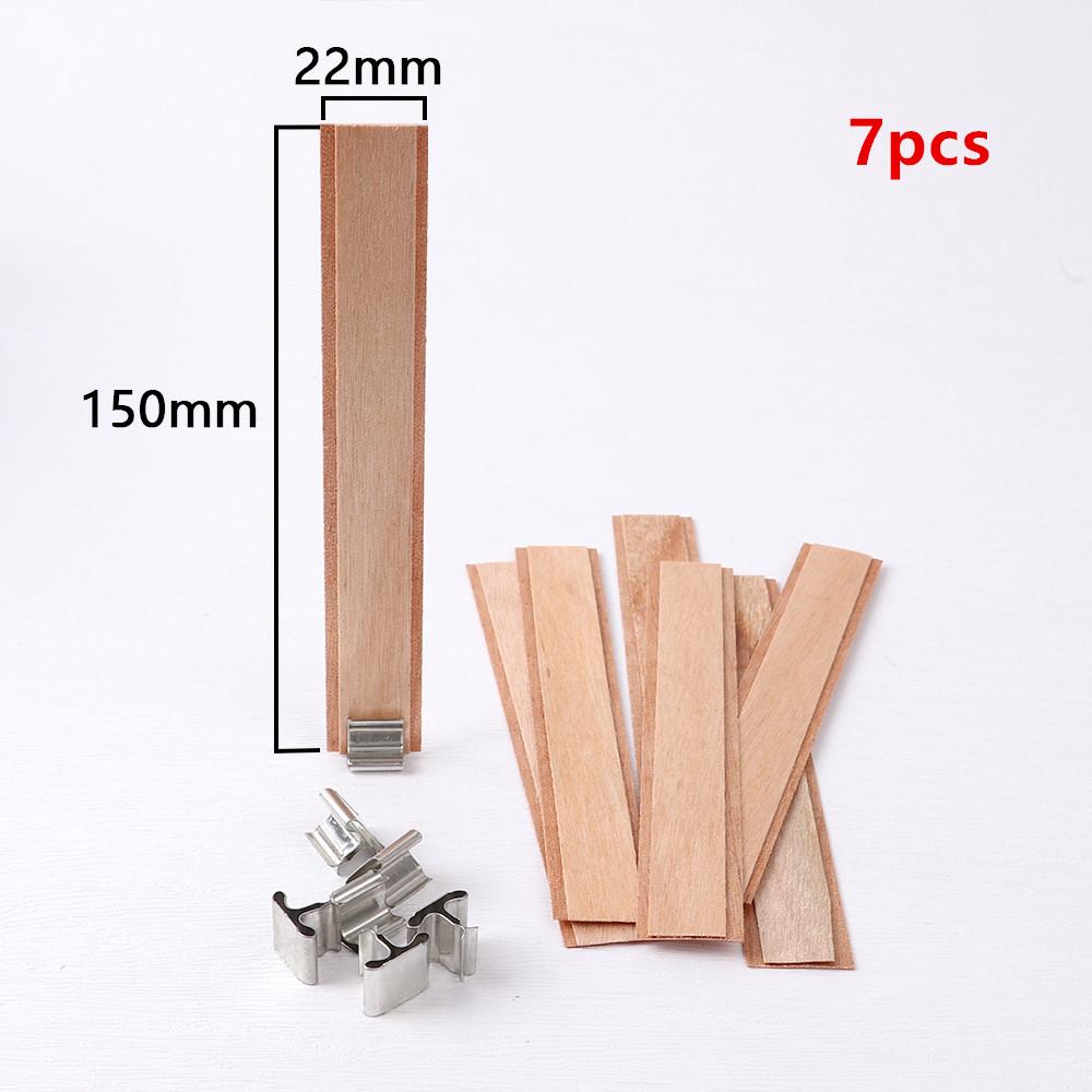 10Pcs Double Layer Wooden Candle Wicks With Base Candle Wick Set Core For Homemade Candle Making Supplies Soy Parffin Wax Wick