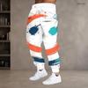 Men S Plus Size Abstract Leaf Geometric Printed Drawstring Waist Jogger Pants Side Pockets Cuffed Ankle
