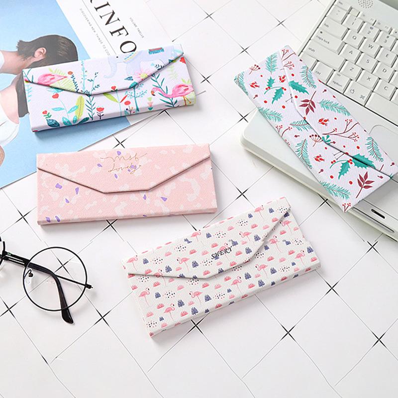 1pc Eyewear Protector for Eyeglasses PU Fashion Folding Sunglasses Box Portable Spectacle Cases Triangle