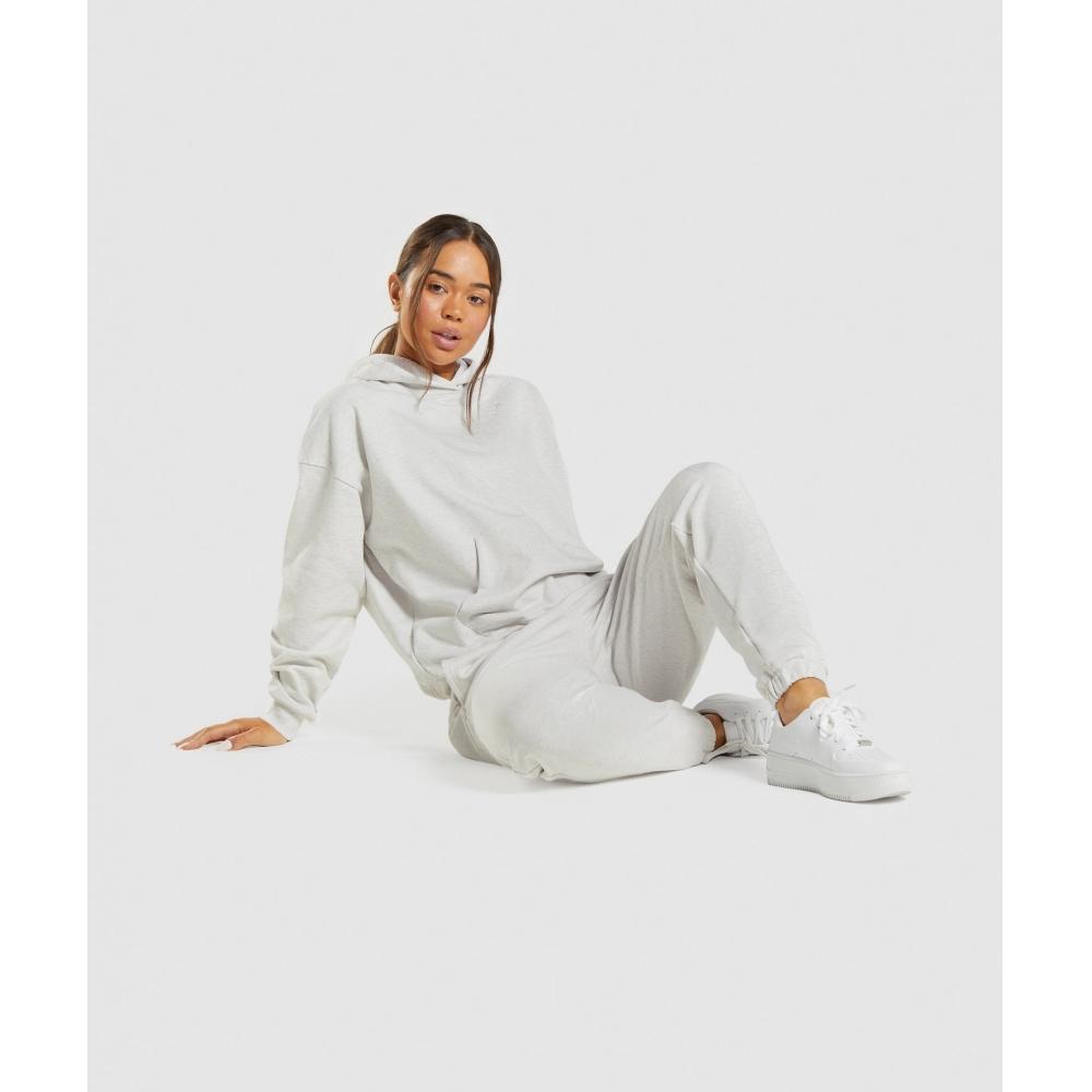 Gymshark Rest Day Sweats Joggers White Marl B2a7q Wbfg