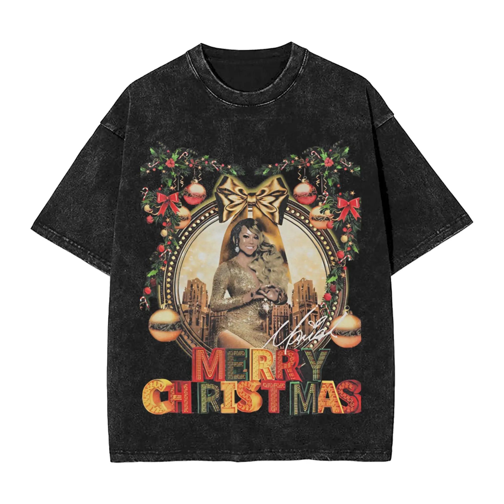 

Hot Sale Mariah Carey Classic Poster Print TShirt Women Unisex Oversized Streetwear Fashion Vintage Washed Cotton Summer New Tee S