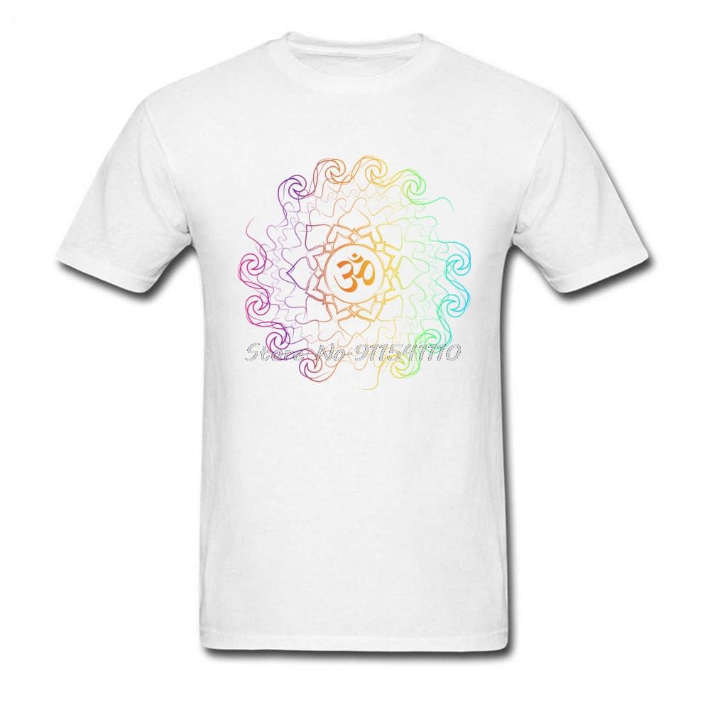 

Специальные мужские футболки на заказ Цветная футболка с мандалой энергии Ом Геометрическая одежда для муай-тай Взрослый большой размер Черная футболка Топы S