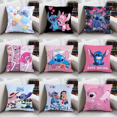 Lilo and Stitch Stitch Pillow Cover Stitch Lucky Dragon Pillow Cover Sofa Cushion Cover Home Room Decoration Children Gift