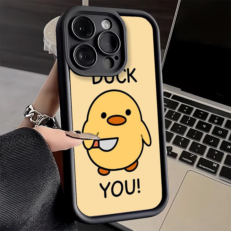 Handyhülle für iPhone 17 Air 16E 15 16 Pro Max Lustige Süße Cartoon-Ente Hülle 14 Plus 13 12 Mini Weiche Schale Silikon Fundas