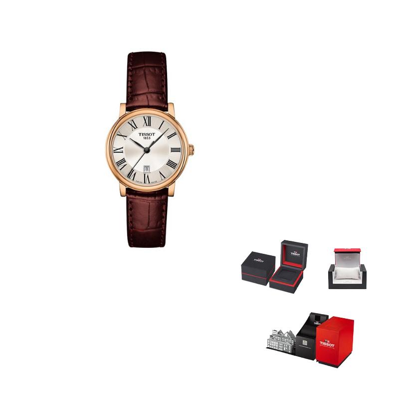 

TISSOT Kason Zen I Collection Quartz Movement 30m Water Resistance Women s Watch 30mm Silver Dial T122.210.36.033.00 Brown Strap