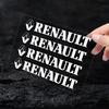 4Pcs Car Door Handle Stickers Tire Rear View Mirror Decals Accessories for Renault Dacia Megane 2 3 Clio 4 Captur Kadjar Fluence