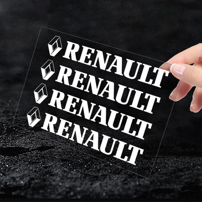 4Pcs Car Door Handle Stickers Tire Rear View Mirror Decals Accessories for Renault Dacia Megane 2 3 Clio 4 Captur Kadjar Fluence