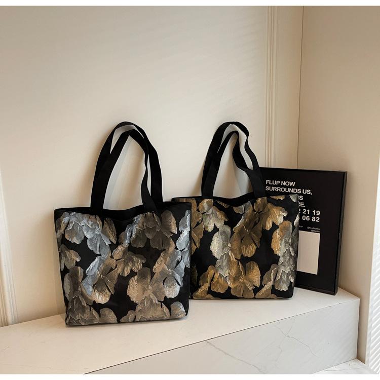 Butterfly Print Women's New Fashionable Large-capacity Commuter Bag High-end Women's Shoulder Bag