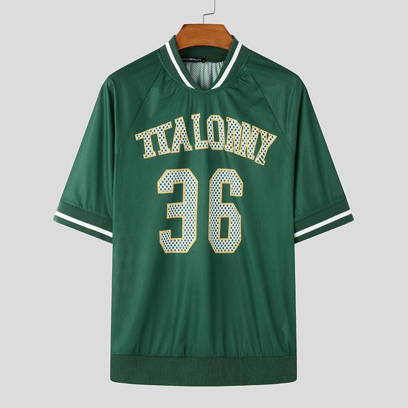 

INCERUN свободные мужские футболки с коротким рукавом и принтом в стиле пэчворк с круглым вырезом M зелёный