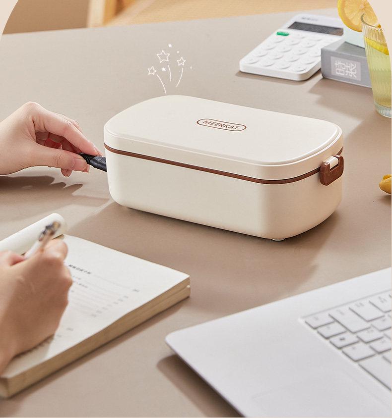 Electric Heated Insulated Lunch Box for Office Workers – Steams Hot Rice and Dishes, Plug-in.