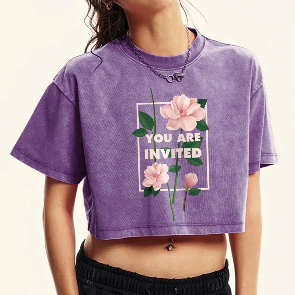 

Вас приглашают Футболки с принтом розовых цветов, женские хлопковые топы, одежда, ретро хлопок, лето, короткий рукав XL