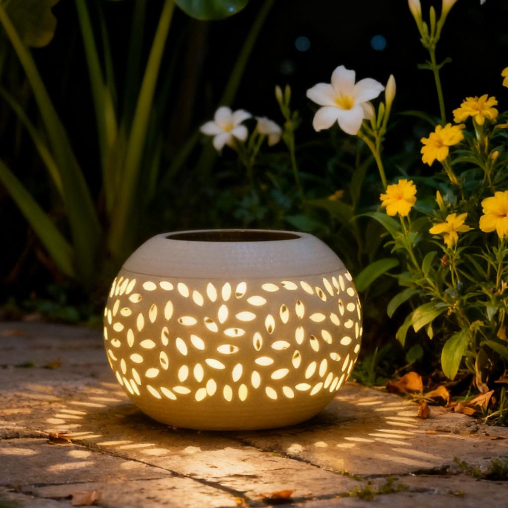 JYL TS/093,Hollow Iron Solar Light for Garden Layout Landscape Lamp Villa Balcony Ambient Decor Night Lamp