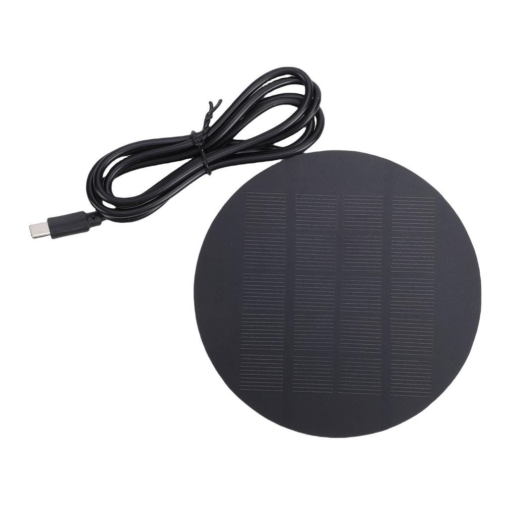 Portable Solar Panel Water Proof 1.2W Polycrystalline Silicon Solar Panel Charger with Type C Port for Mobile Phones