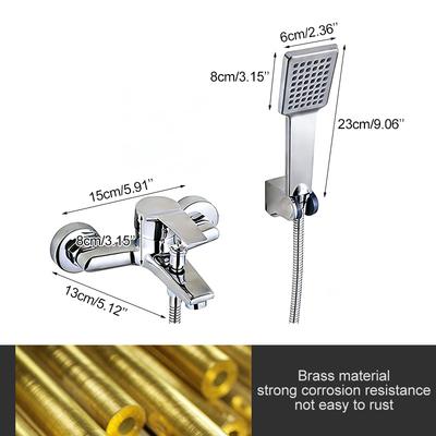 Wall Mounted Bathtub Faucet Waterfall Bath Faucet Brass Chrome Finish Bath Shower Mixer Hot and Cold Water Mixer  FYB011
