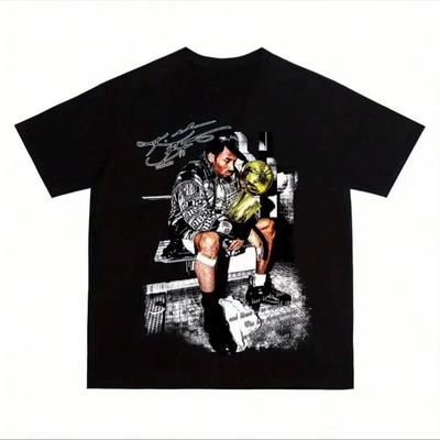 2025 Nueva Camiseta Casual de Verano de Manga Corta con Estampado Algodón Corte Regular Cuello Redondo Transpirable Holgada Unisex Hombre Mujer Ropa