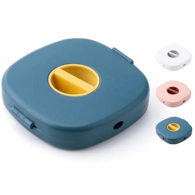 Portable 2 In 1 Cable Organizer Rotatable Round Cable Winder Box Compact Small Cord Wrap Data Cable Storage